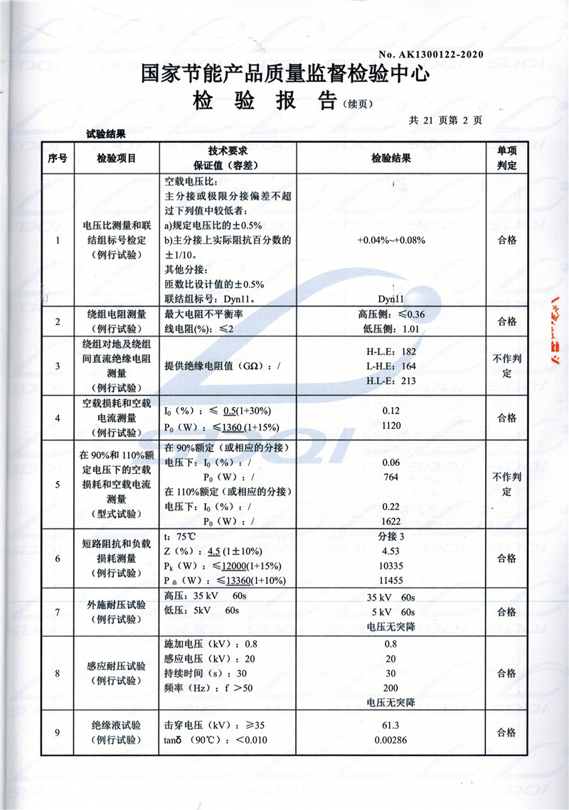 高低压试验报告-S11-1250囊谦囊谦囊谦油浸式变压器-2.jpg